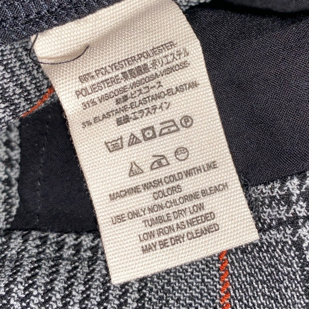 Free People Kick Flare Plaid Cropped High Rise Gray Trouser Pants Plaid Office - Picture 8 of 14